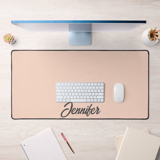 Girly Vrouwelijke Blush Roze Typografie Script Naa Bureaumat