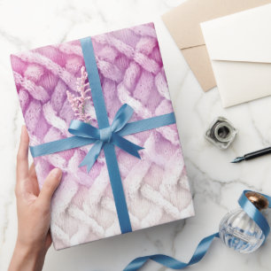 Girly Warm Roze Wit Abstract Cadeaupapier