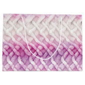 Girly Warm Roze Wit Abstract Groot Cadeauzakje (Achterkant)