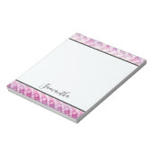 Girly Warm Roze Wit Abstract Notitieblok (Gedraaid)