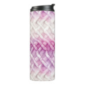 Girly Warm Roze Wit Abstract Thermosbeker (Gedraaid links)