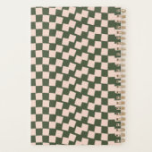 Girly Waterverf Abstracte Geruite Cheetah Bloemen Planner (Achterkant)