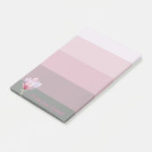 Girly Waterverf Magnolia op Stripes-Personalized Post-it® Notes (Schuin)