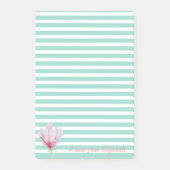 Girly Waterverf Magnolia op Stripes-Personalized Post-it® Notes (Voorkant)