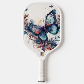  Girly Waterverf  Vlinder Pickleball Paddle (Achterkant)