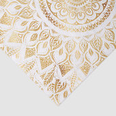 Girly White Gold Mandala Floral Tissuepapier (Detail)