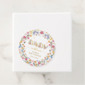 Girly Wildflower Garden Baby in Bloom Dank je Bedankjes Labels (In situ)