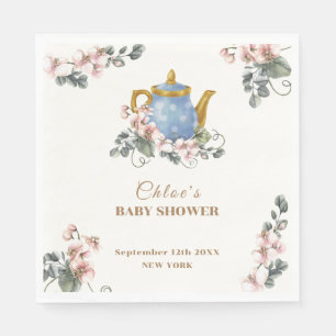 Girly Wildflower Tea Baby shower Servet