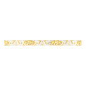 Girly Yellow White Damask Pattern Lint (Voorkant)