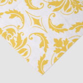 Girly Yellow White Damask Pattern Tissuepapier (Detail)