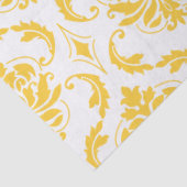 Girly Yellow White  Damask Pattern Tissuepapier (Detail)