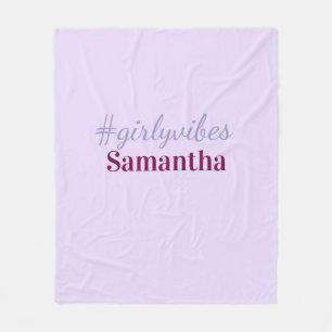 Girlyvibes hashtag licht paars roze vrouwelijke vi fleece deken