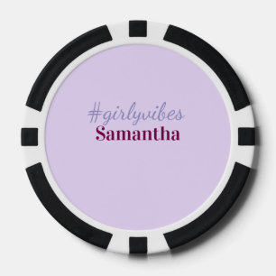 Girlyvibes hashtag licht paars roze vrouwelijke vi poker chips