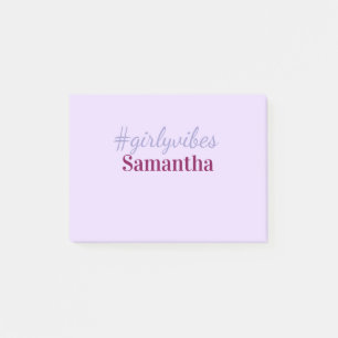 Girlyvibes hashtag licht paars roze vrouwelijke vi post-it® notes