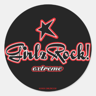 GirlzRock! Extreme Logo Ronde Sticker