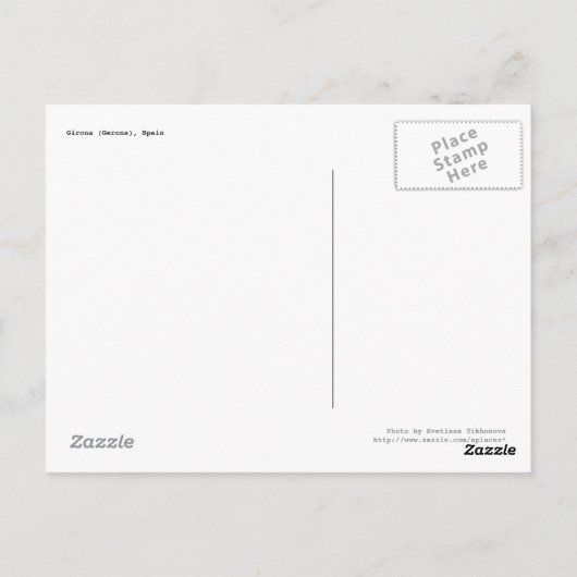 Girona Briefkaart (Achterkant)