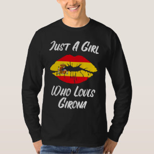 Girona Lips Mouth Love Spaanse vlag T-shirt