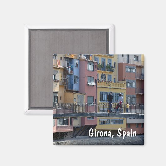 Girona, Spanje Magneet (Voorkant / Achterkant)