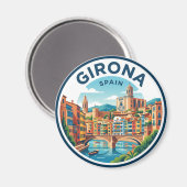 Girona, Spanje Spanje Magneet (Voorkant / Achterkant)