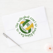 gironegroen volleybalhof mijn gelukkige plaats ronde sticker (Envelop)