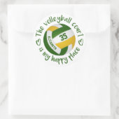 gironegroen volleybalhof mijn gelukkige plaats ronde sticker (Tas)