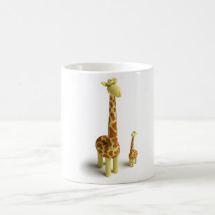Girrafe en baby Giraffe Koffiemok