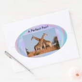 Girraffes (2) autocollant parfait (Enveloppe)