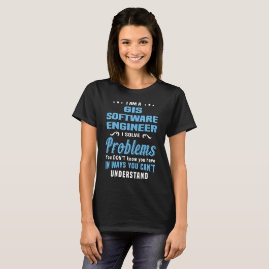 GIS-software engineer T-shirt (Voorkant volledig)