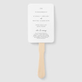 Giselle Classic Monogram Elegant Trouwprogramma Handwaaier (Voorkant)