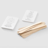 Giselle Classic Monogram Elegant Trouwprogramma Handwaaier (Niet-gemonteerd)