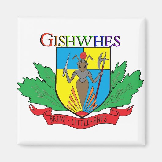 Gishwhes Brave Little Ants logo magneet (Voorkant)