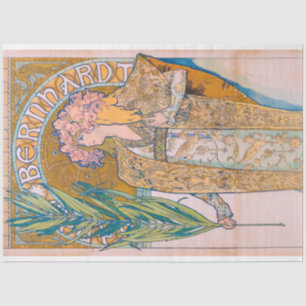Gismonda, Sarah Bernhardt, Mucha Tissuepapier