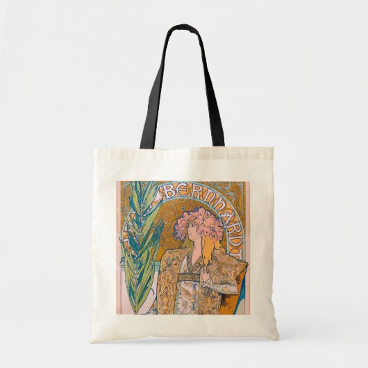 Gismonda, Sarah Bernhardt, Mucha Tote Bag (Voorkant)