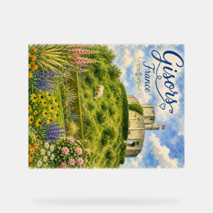 Gisors France Château Normandie aquarelle