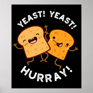 Gist Gist Hoeraï Funny Brood Puns Donkere Achtergr Poster