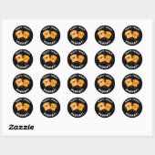 Gist Hoera Grappig Brood Puns Donker BG Ronde Sticker (Vel)