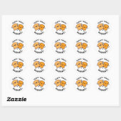 Gist Hoera Grappige Broodpuns Ronde Sticker (Vel)