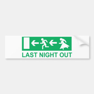 gisteravond buiten bumpersticker