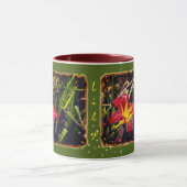 Gisteren heeft Lily met Raindrops groen rood geel Mok (Midden)