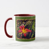 Gisteren heeft Lily met Raindrops groen rood geel Mok (Links)