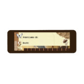 Gisteren  identificatielabels van Briefkaart Postk Etiket (Voorkant)