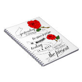 gisteren is de geschiedenis morgen mystrey vandaag notitieboek (Rechterzijde)