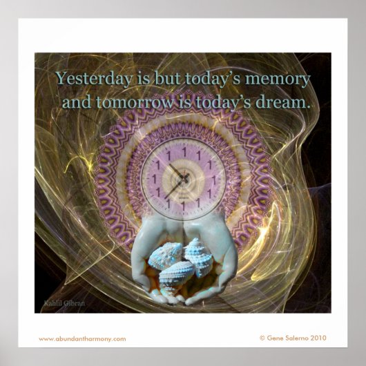 Gisteren is het maar de herinnering van vandaag... poster (Voorkant)