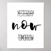 Gisteren, nu morgen motivatie poster (Voorkant)