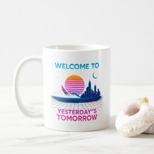 Gisteren Tomorrow - Retro Synthwave Design Koffiemok