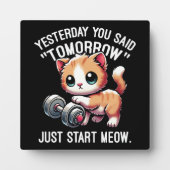Gisteren zei je morgen, begin nu, Schattige Fotoplaat (Voorkant)