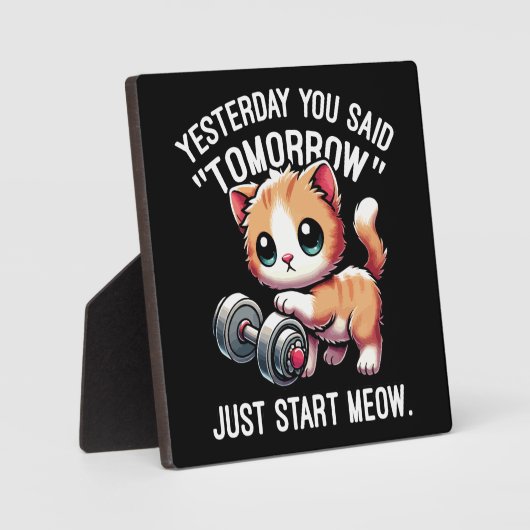 Gisteren zei je morgen, begin nu, Schattige Fotoplaat (Voorkant)