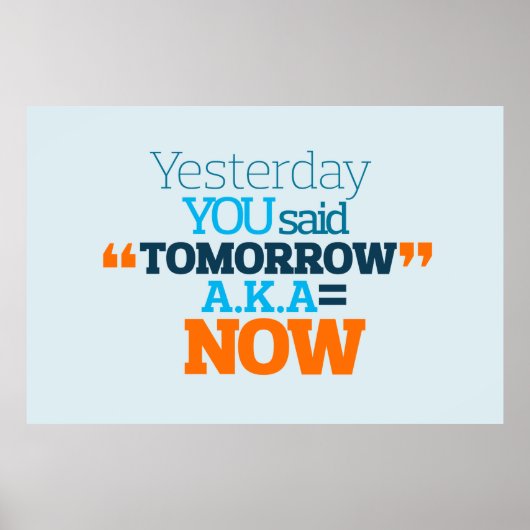 Gisteren zei U MORROW ook bekend onder de naam VAN Poster (Voorkant)