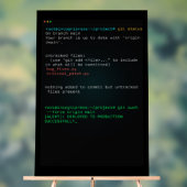 Git Push Force Main - Terminal de développeur (Neutre)
