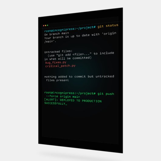 Git Push Force Main - Terminal de développeur (Angle)